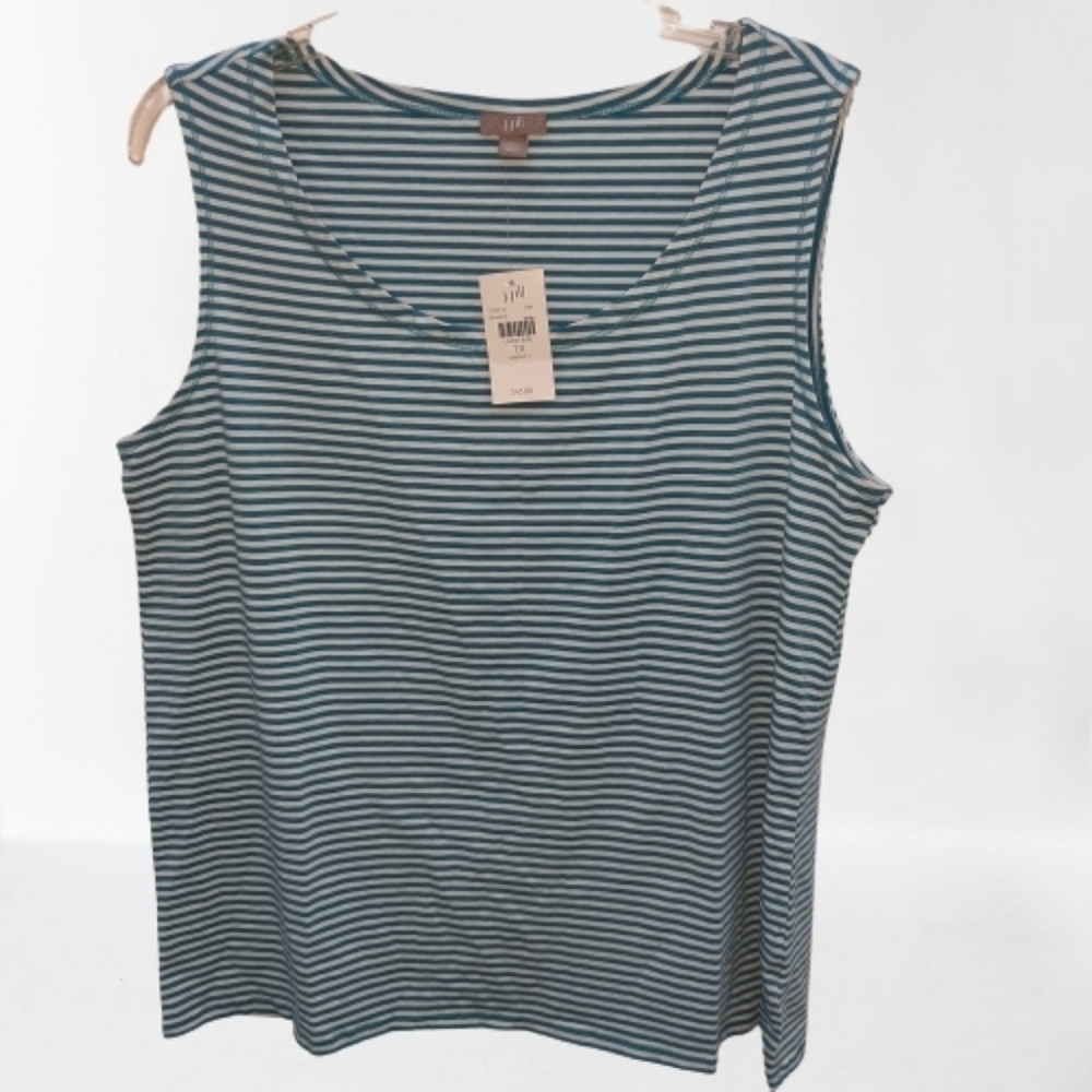 J Jill Basic Striped Tank Top - Picture 11 of 11